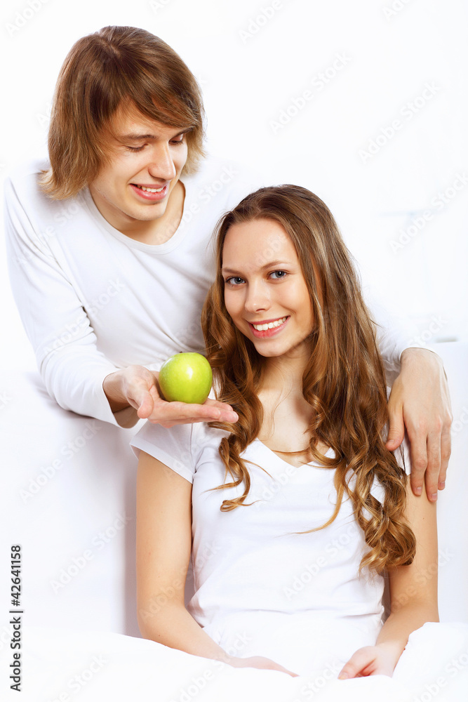 Fototapeta premium Young couple at home