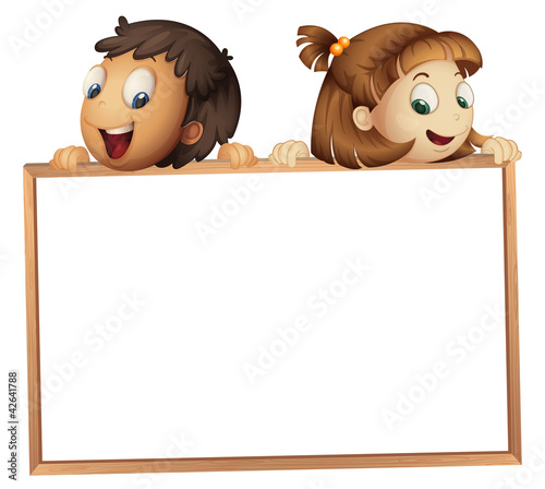 kids showing board