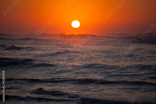 Morze zachód słońca