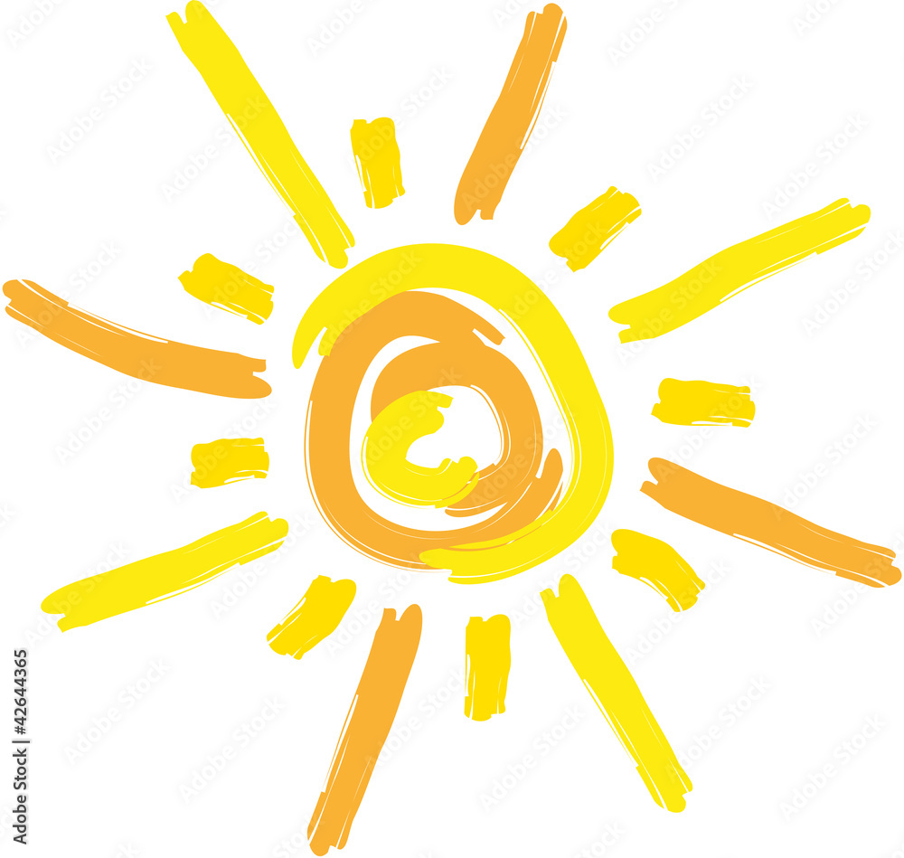 Sonne gezeichnet, Sun, Logo, Vektor Stock Vector | Adobe Stock
