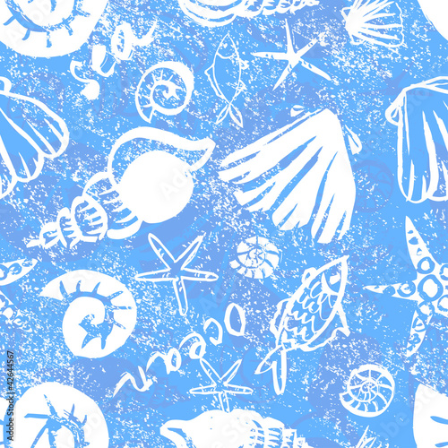 marine seamless pattern