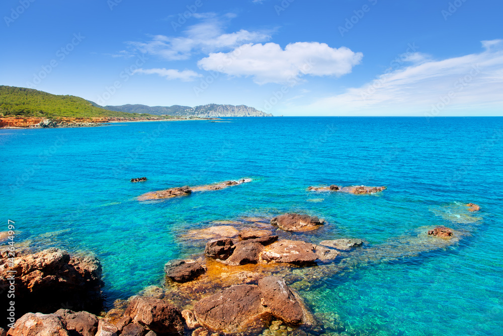 Ibiza island Canal d en Marti Pou des Lleo beach Ibiza island Canal d en Marti Pou des Lleo beach