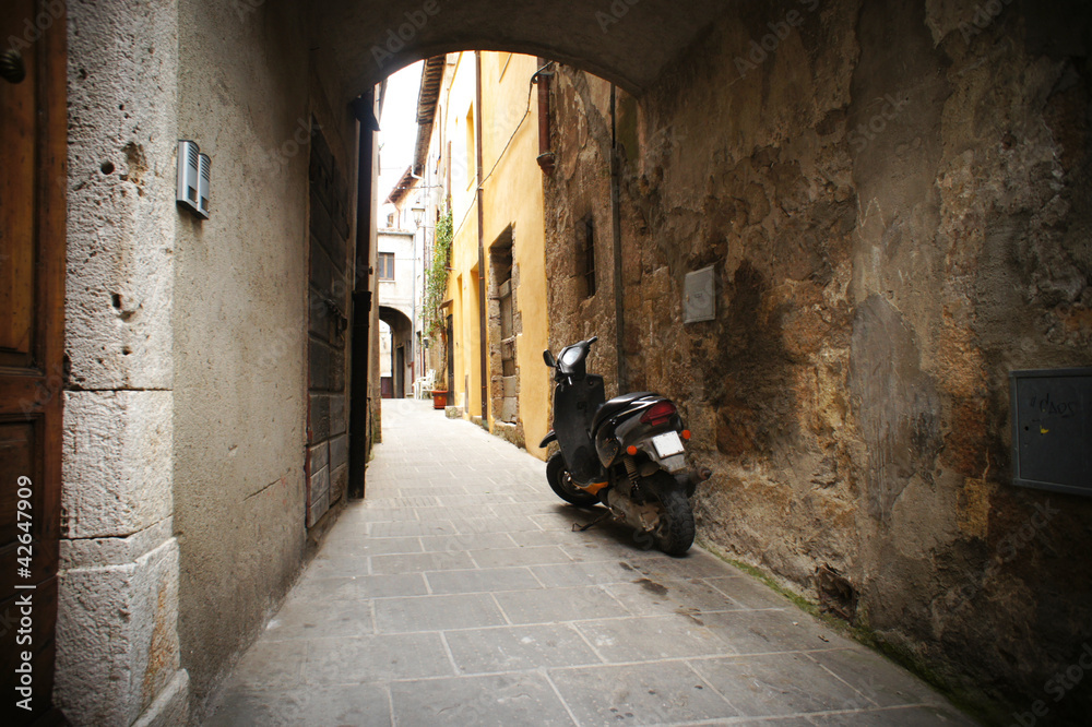 small backstreet in an italian village