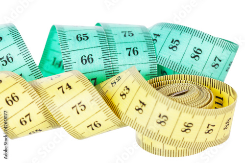 Measure tape. Isolated over white