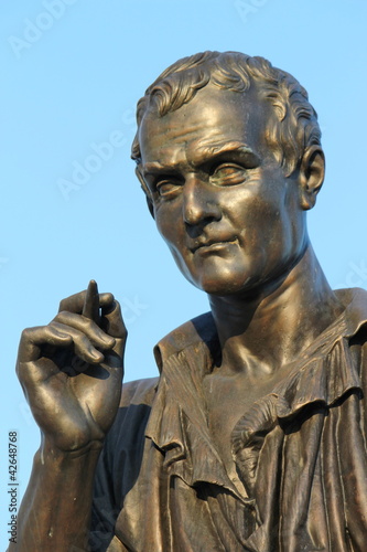 Statue of Jean-Jacques Rousseau, Geneva, Switzerland photo