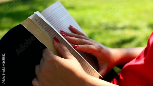 Woman reading in the park
