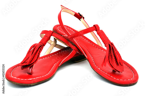 two red sandals