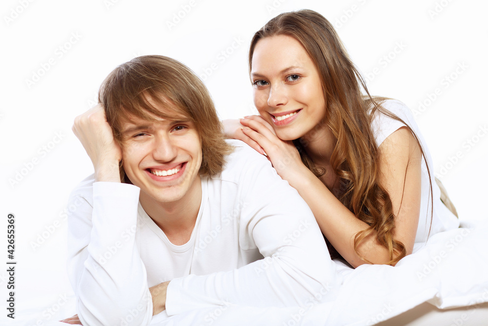 Young couple at home