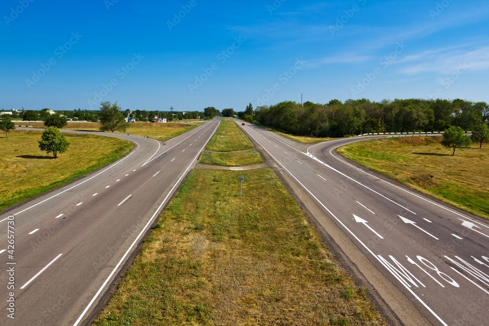 asphalt road landscape