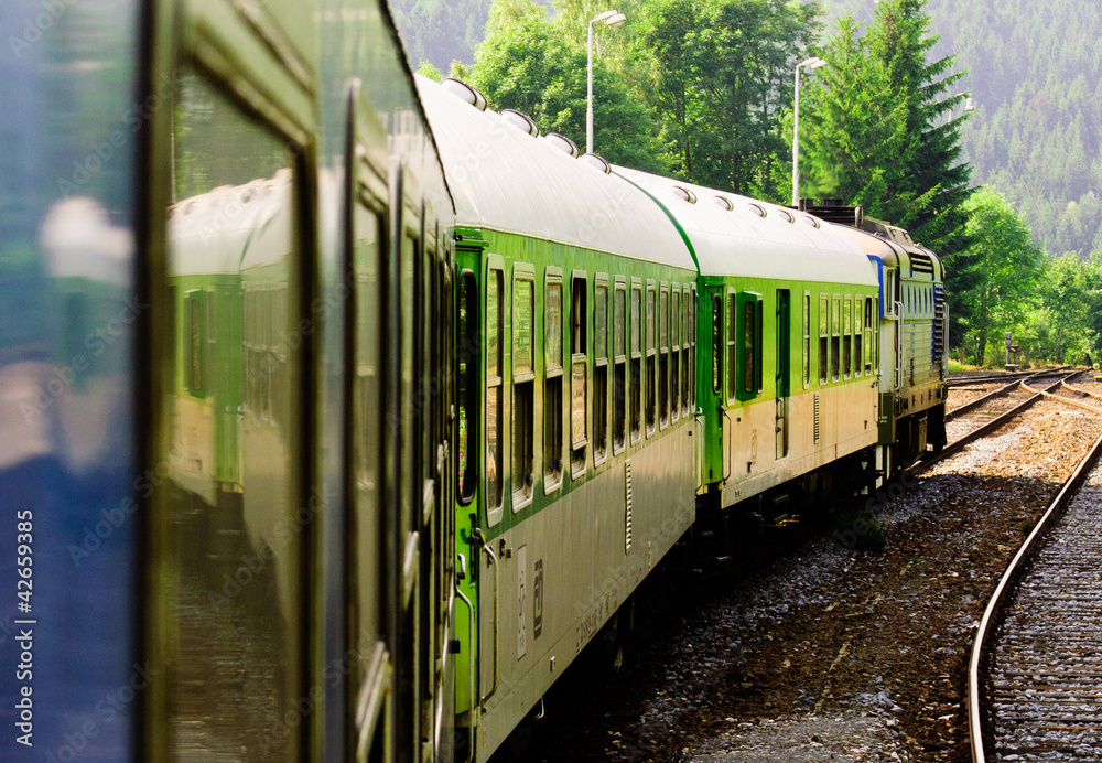 Obraz premium Train on its Way