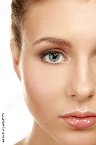 Woman face with beautiful makeup
