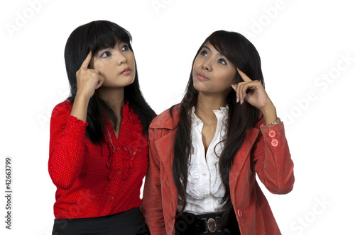 Two Women Thinking photo