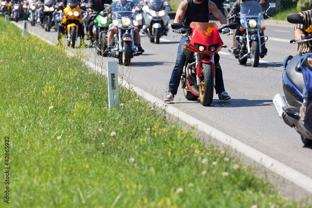 Fototapeta premium Motorrad fahren