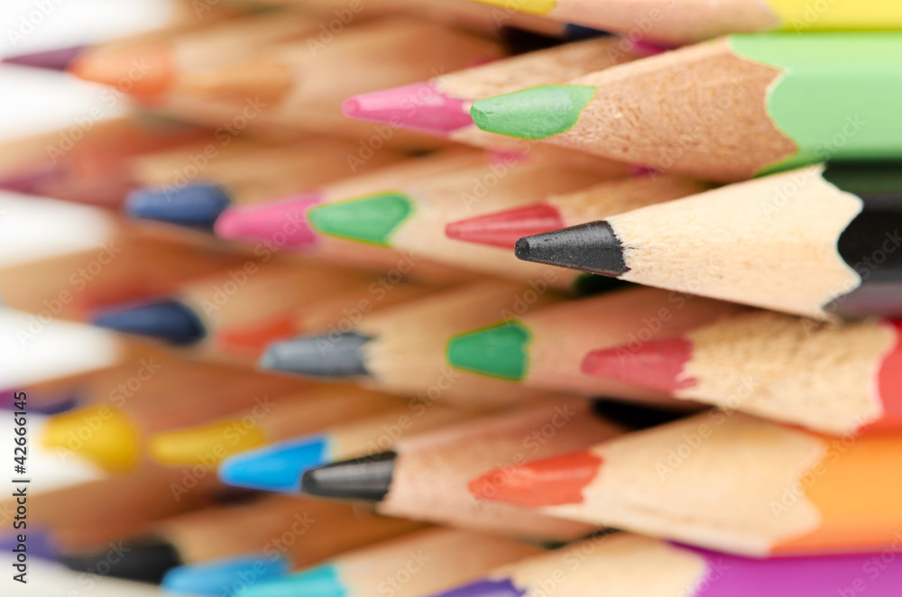 Colored pencils macro, can be used as a background Colored pencils macro, can be used as a background
