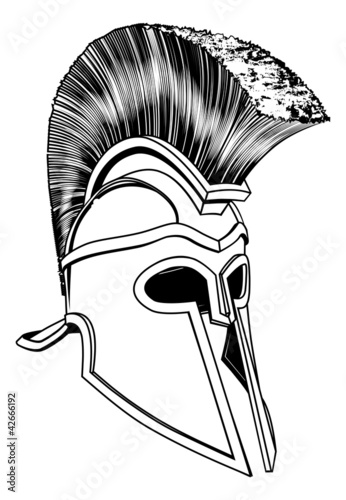 Monochrome Corinthian helmet