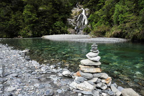 Fantail Falls, West Coast, New Zealand photo