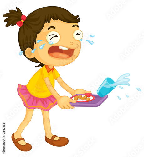 a girl crying