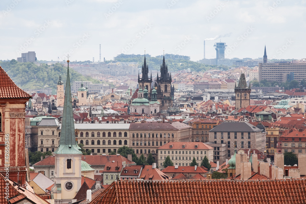 View of Old Town and Prague city center