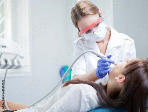 Dentist working