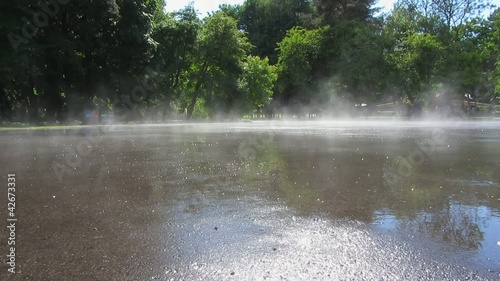 evaporation on the pavement