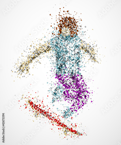 Abstract skateboarder