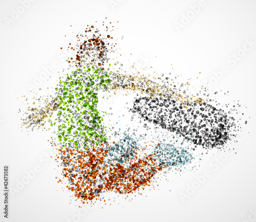 Abstract skateboarder