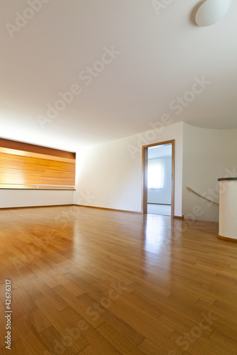 new classic house  interior  empty room with wooden floor