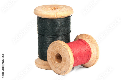 two spools of thread