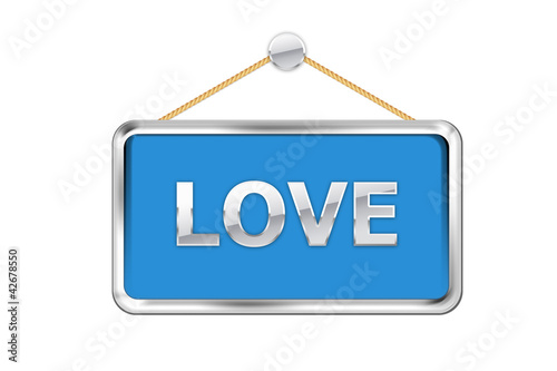 Fotografie Cartel azul love
