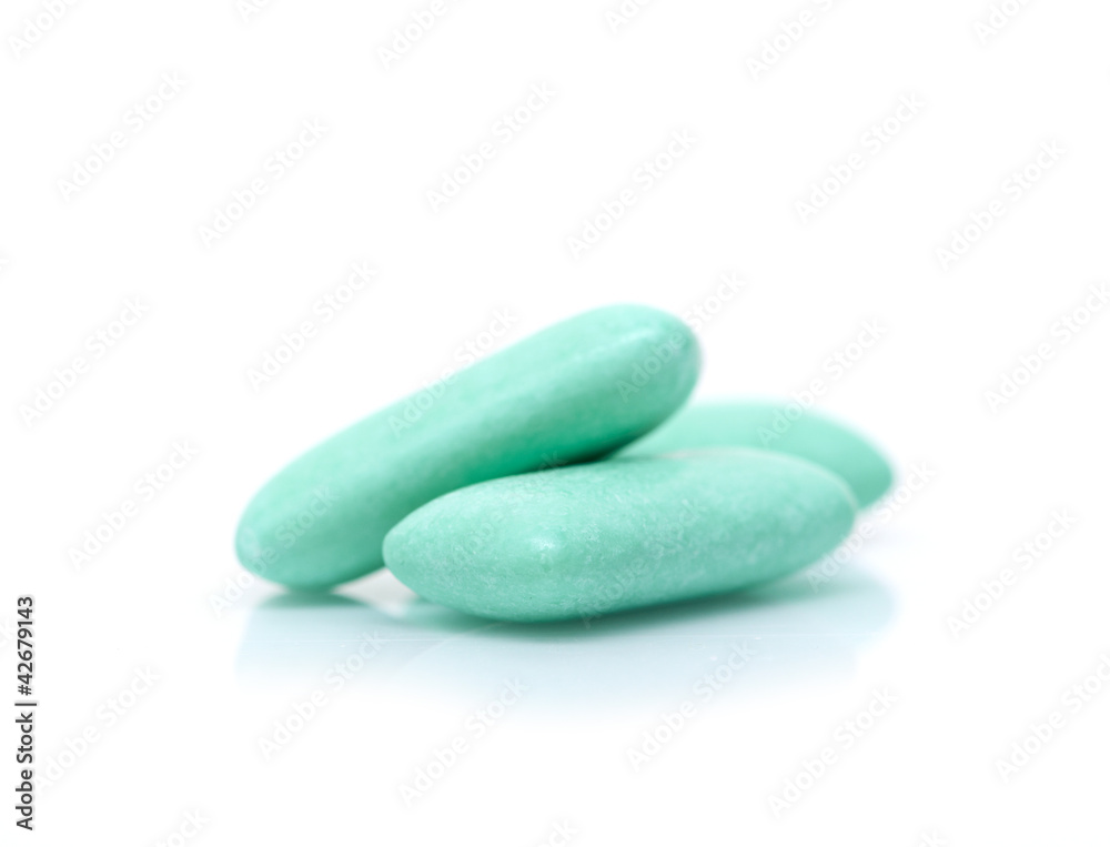 chewing gum isolated on a white background chewing gum isolated on a white background