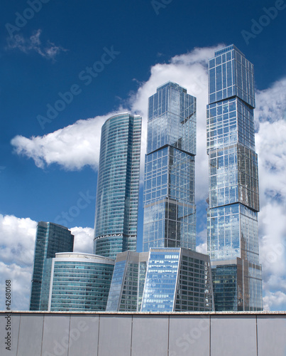 Moscow City Business centre buildings in Moscow