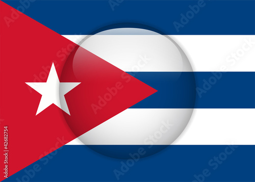 Cuba Flag Glossy Button