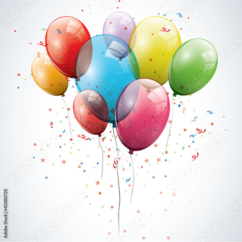 Transparent birthday balloons