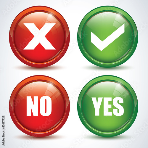 Glossy check mark icons