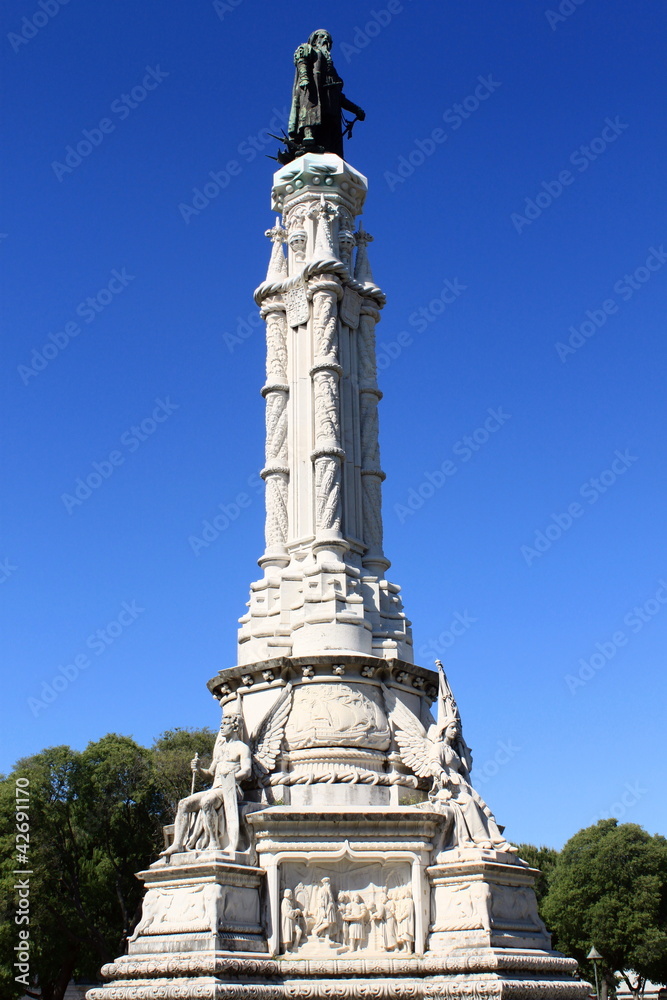 The Afonso de Alboquerque statue in Lisbon, Portugal