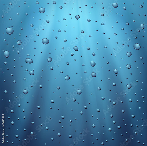 water bubles blue background
