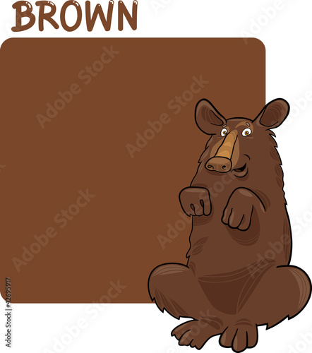 Color Brown and Bear Cartoon