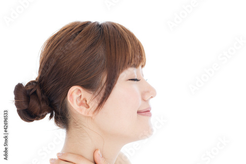 Beautiful young woman. Portrait of asian.