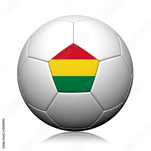Bolivia Flag Pattern 3d rendering of a soccer ball