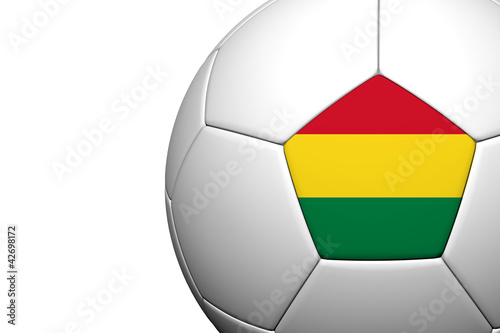 Bolivia  Flag Pattern 3d rendering of a soccer ball
