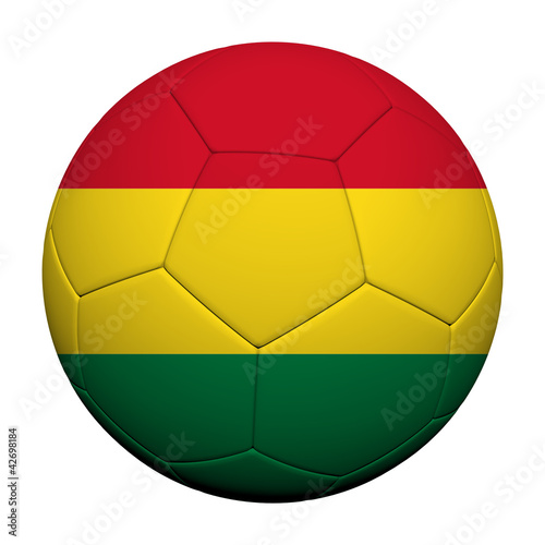 Bolivia  Flag Pattern 3d rendering of a soccer ball