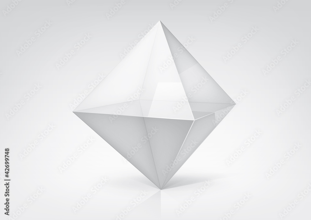 Vector transparent octahedron for your graphic design Vector transparent octahedron for your graphic design