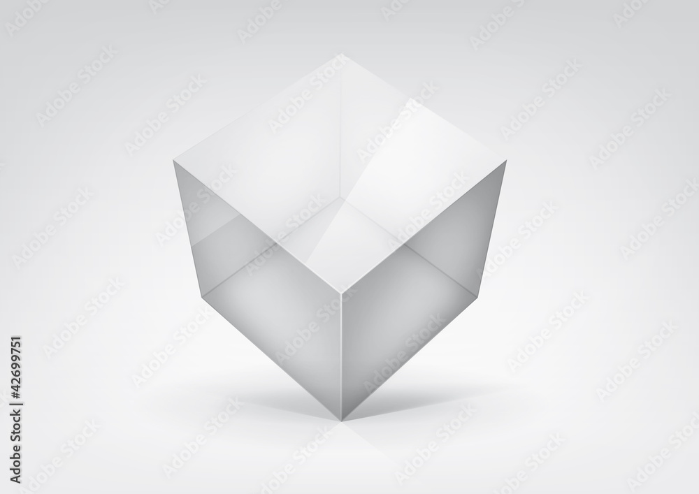 Vector  transparent cube for your graphic design