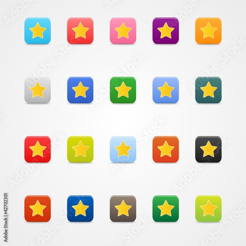 Star sign in squere web button.