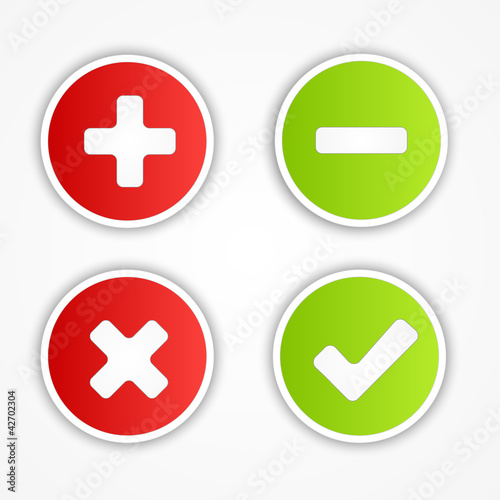 Satin web 2.0 button validation icons.
