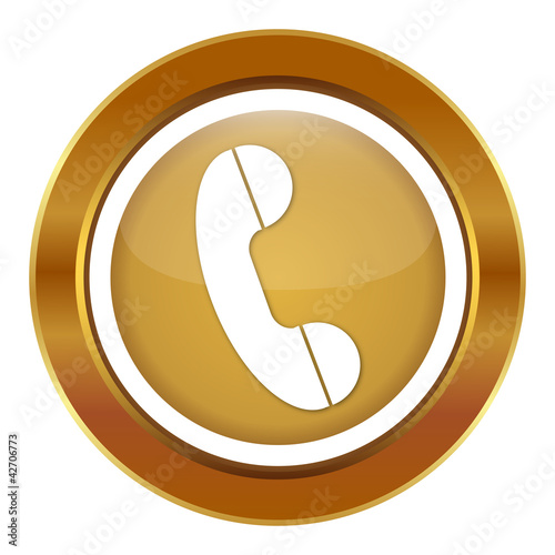 Button with a picture of the handset