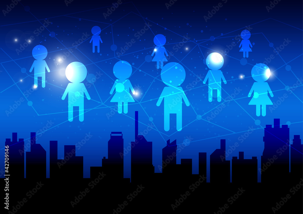 social media network concept background