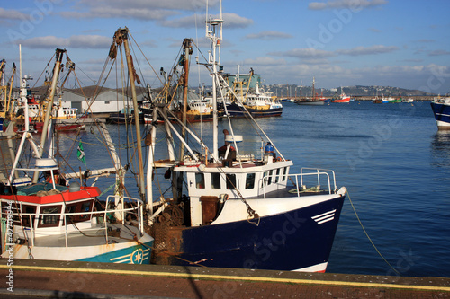 trawlers in Brixham harbour