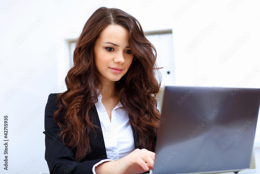 Young busines woman with notebook Young busines woman with notebook
