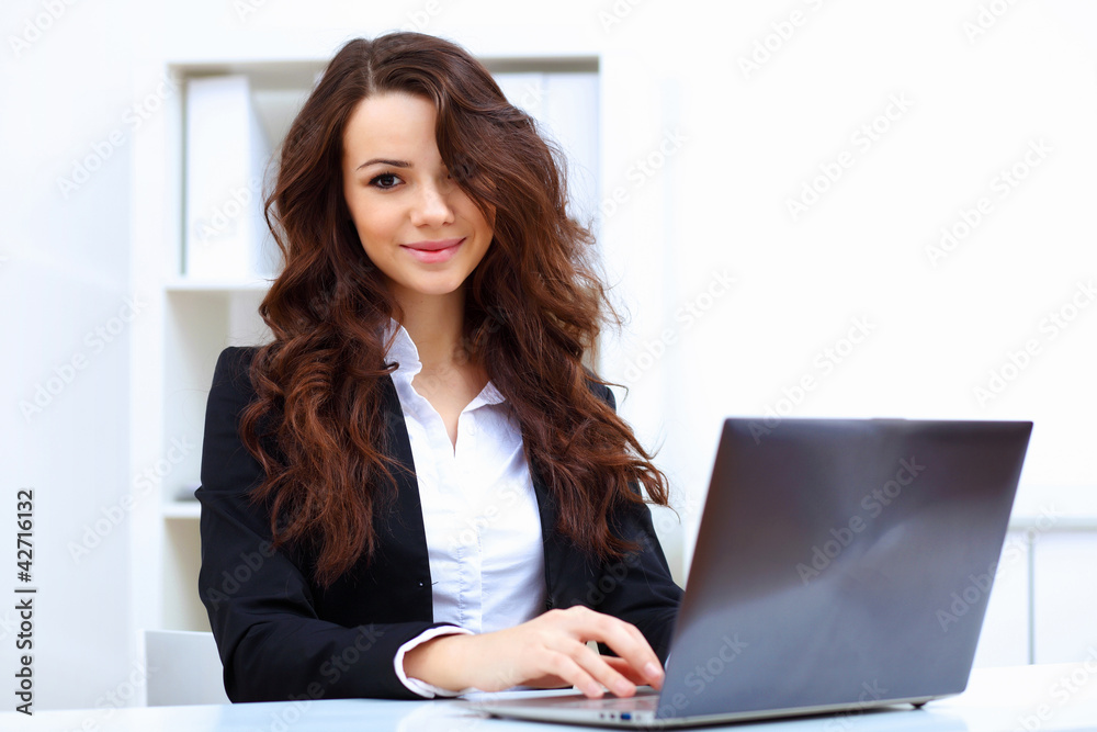 Young busines woman with notebook Young busines woman with notebook